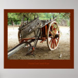 Farm cart and plow poster posters