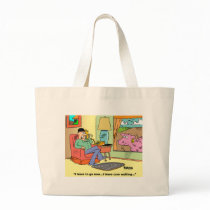 Farm Cartoon Cow Humour Tote Bag