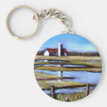 FARM FIELDS IN SPRINGTIME KEYCHAIN