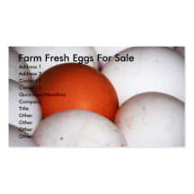 Farm Fresh Eggs For Sale Business Card