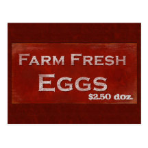 Farm Fresh Eggs Postcard