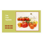 farm fresh vegetables business card