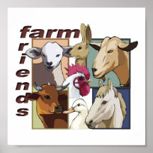 FARM FRIENDS - BARNYARD ANIMALS POSTERS
