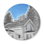 Farm House 2 Enhanced Oil Fridge Magnets