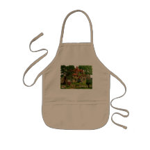 Farm-House With Chickens Apron