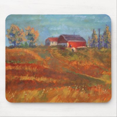 FARM LANDSCAPE HI-RES MOUSE MAT by jeffoehmen