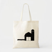 Farm Silhouette Canvas Bag