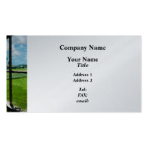 Farm Through Window - Platinum Finish Business Card Template