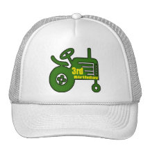 Farm Tractor 3rd Birthday Gifts Mesh Hat