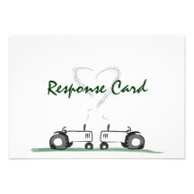 Farm Wedding RSVP Card: Classic Style Custom Invitations
