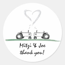 Farm Wedding Thank-You Sticker