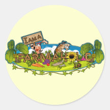 Farmaholic Logo Round Stickers