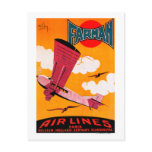 Farman Brothers Airlines F-170 Monoplane Poster Post Card