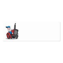 Farmer Driving Vintage Tractor Cartoon Business Card