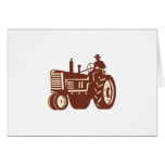 Farmer Driving Vintage Tractor Retro Cards