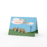 Farmer on Tractor Birthday Card