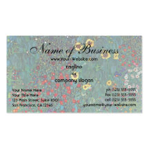 Farmergarden with Sunflower by Gustav Klimt Business Card Template