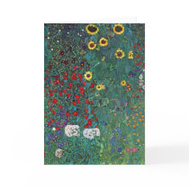 Farmergarden with Sunflower by Gustav Klimt Card