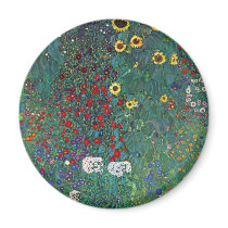 Farmergarden with Sunflower by Gustav Klimt Fridge Magnets