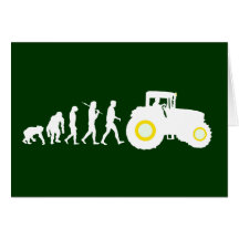 Farmers Evolution of Farming Farm Tractor Drivers Greeting Card