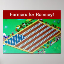 Farmer's for Romney! Poster