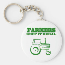 Farmers Keep It Rural Keychain