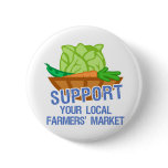 Farmers Market Pinback Button