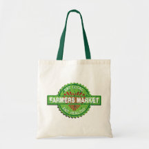 Farmers Market Heart Canvas Bags