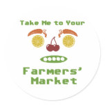 Farmers Market Round Sticker