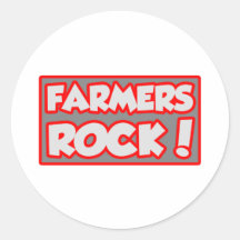 Farmers Rock! Round Sticker