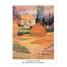 Farmhouse In Arles By Eugene Henri Paul Gauguin Post Card