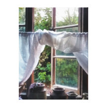 FARMHOUSE KITCHEN WINDOW STRETCHED CANVAS PRINT