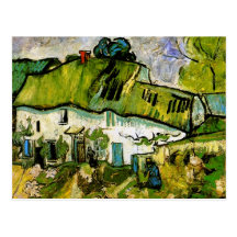 Farmhouse with Two Figures, Vincent van Gogh Post Card