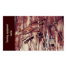 farming equipment rental business card