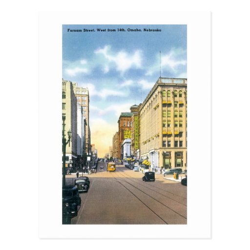 Farnam Street, Omaha, Nebraska Post Card