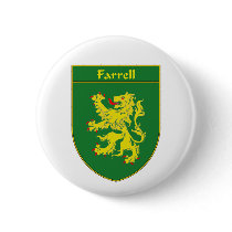 Farrell Coat of Arms/Family Crest Pinback Button