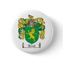 FARRELL FAMILY CREST -  FARRELL COAT OF ARMS PINBACK BUTTON