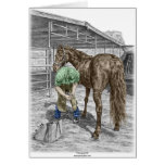 Farrier Trimming Horse Hoof Cards