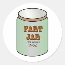 Fart Jar Time Capsule 1962 Round Stickers