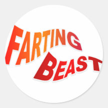 FARTING BEAST - hilarious innuendo humour Sticker