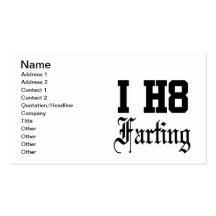 farting business card templates