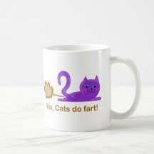 Farting cat, cat farts! coffee mugs