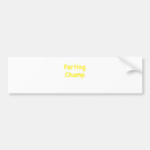 Farting Champ Bumper Sticker