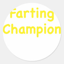 Farting Champion Sticker