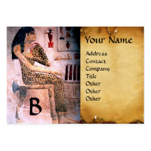 FASHION & BEAUTY /ANTIQUE EGYPT MONOGRAM parchment Business Card
