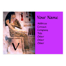 FASHION & BEAUTY OF ANTIQUE EGYPT MONOGRAM violet Business Card