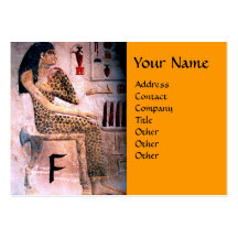FASHION & BEAUTY OF ANTIQUE EGYPT MONOGRAM yellow Business Card Template