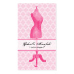Fashion Blogger Pink Dress Form Business Cards business cards