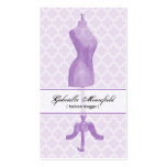 Fashion Blogger Purple Dress Form Business Cards business cards