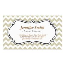 Fashion Designer - Chevron Simple Jasmine Business Cards